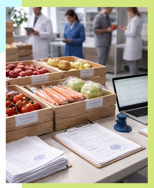 Сертификация овощей и фруктов в Якутске от 8853 р. | Алешин-Ктс